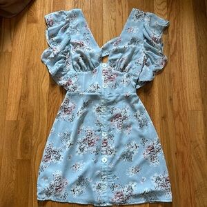 Sabo Skirt Blue Floral Mini Dress